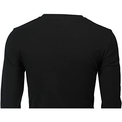 Long Sleeve Slim Fit Tees - Black