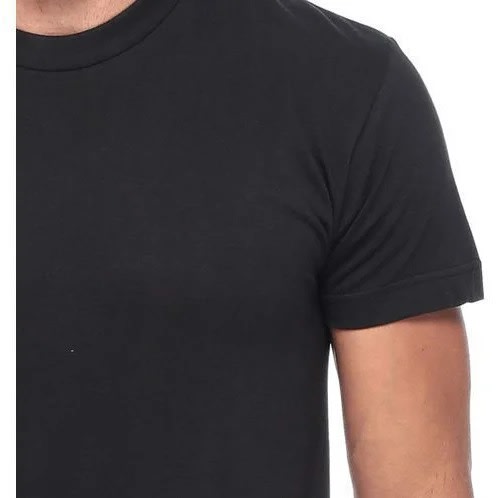 Men Round Neck T-shirt - Black