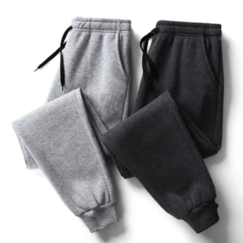 Thick Joggers - 2 In 1 - Black And Grey