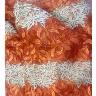 Two Colour Net Lace Fabric - 5 Yards