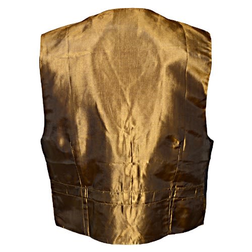 Premium Dot Pattern Waist Coat - Silver & Gold Mwc-1477