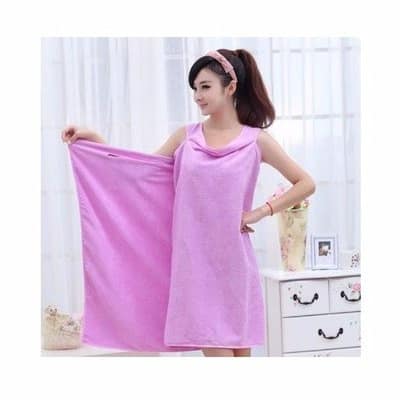Femal Body Wrap Bathrobe Towel - Purple