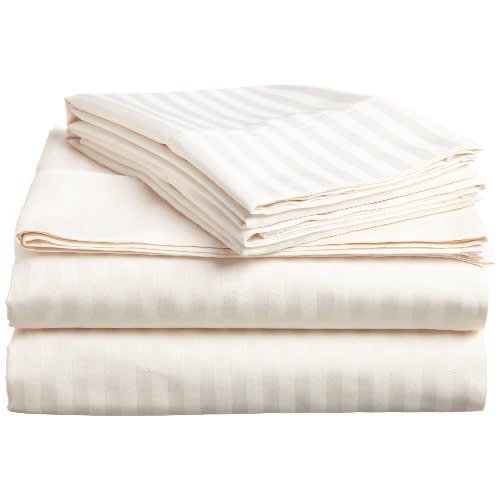 Cream Stripe Bedsheet - 200X220cm