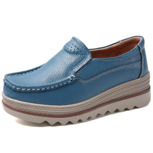 Wedge Slip-on Bulky Soles Easy Wear Shoes