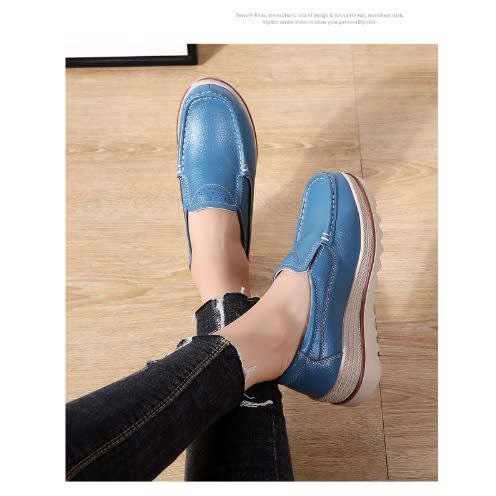 Wedge Slip-on Bulky Soles Easy Wear Shoes