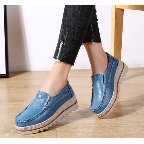 Wedge Slip-on Bulky Soles Easy Wear Shoes