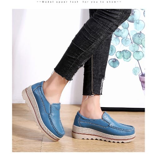 Wedge Slip-on Bulky Soles Easy Wear Shoes