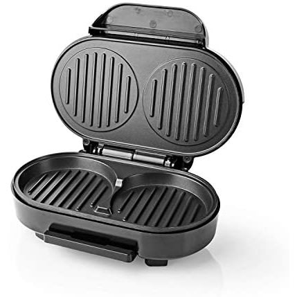 Ex-pro Hamburger Maker  - Dual Electric Burger Grill Cooker With Non Stick Plates - 1000W