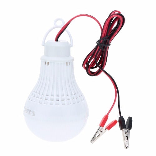 DC 12V 5W LED Bulb with Alligator Clips