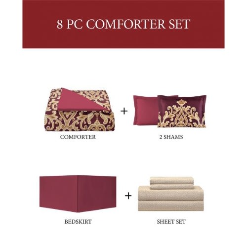 Macy's - ''Amalanta'' Reversible Comforter Sets -  8 Pieces