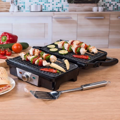 Megastone Health Grill & Panini Press - Electric Non-stick Grill - 1500W - Black - Ek2132mg