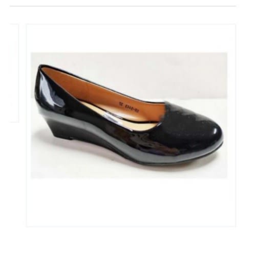 Patent Leather Female Office Shoe - Black