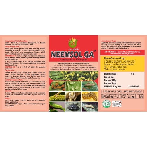 Neemsol Ga - Organic Biological Insecticide - 1ltr
