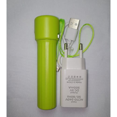 1200mAh Rechargeable Flashlight With Adapter + USB Cable