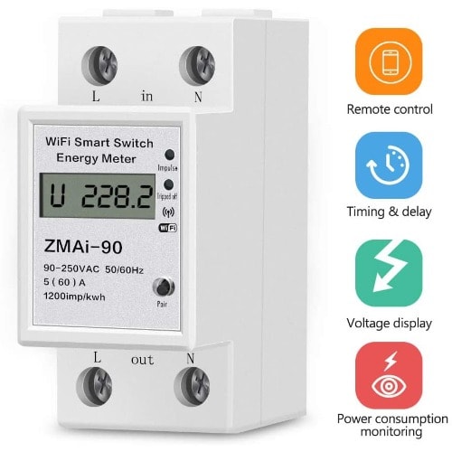 Tuya Smart Wifi Single Phase Energy And Power Meter