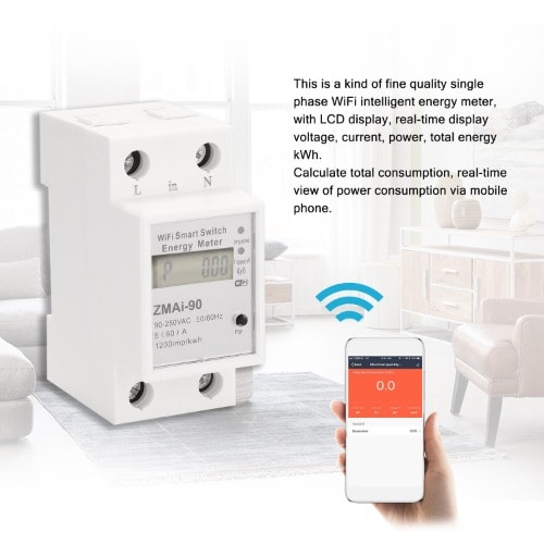 Tuya Smart Wifi Single Phase Energy And Power Meter
