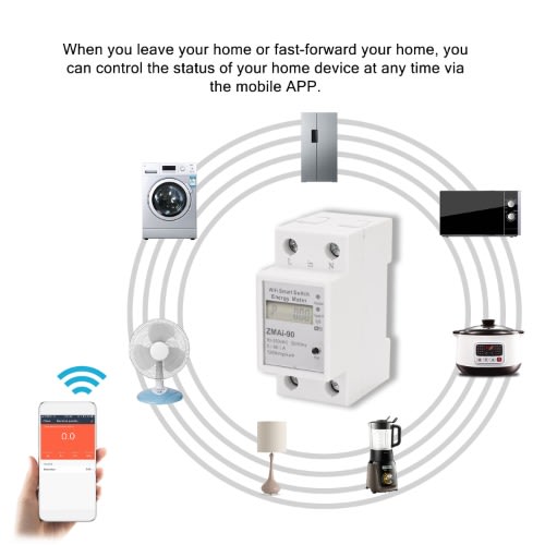 Tuya Smart Wifi Single Phase Energy And Power Meter