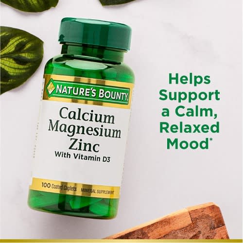 Calcium Magnesium & Zinc Supplement - 100 Caplets