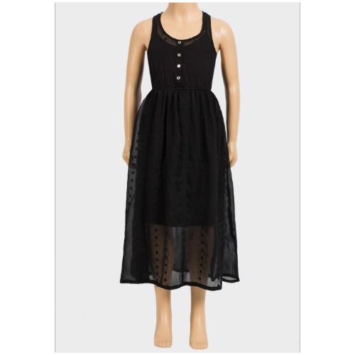 Girls 2 Pieces Dress - Black