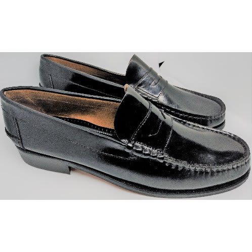 Spanish Leather Loafers - Black