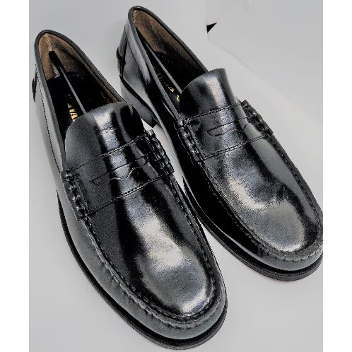Spanish Leather Loafers - Black