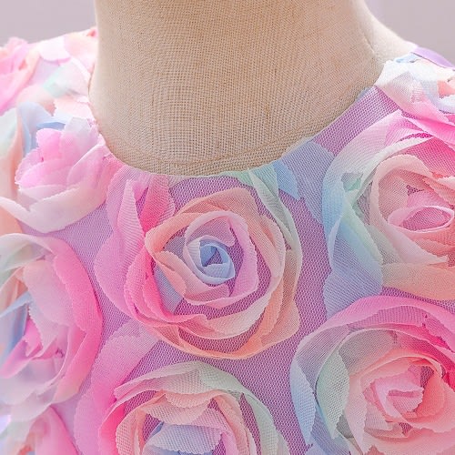Girl Rainbow Gown - Purple