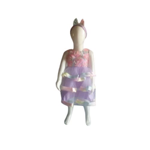 Girl Rainbow Gown - Purple