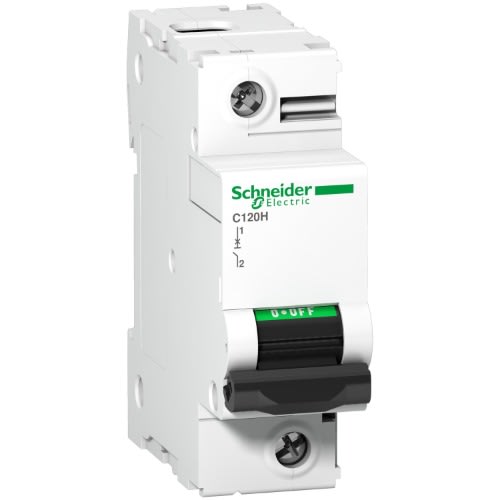 Miniature Circuit-breaker, Acti9 C120h, 1p, 125 A, C Curve, 15000 A, 15 KA ||A9N18448