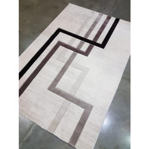 Retro Pattern Center Turkish Rug -4ft By 6ft -Multicolour