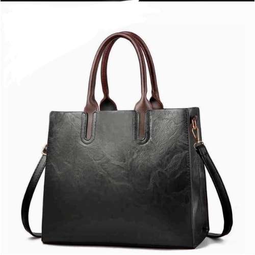 Ladies Leather Handbag - Black