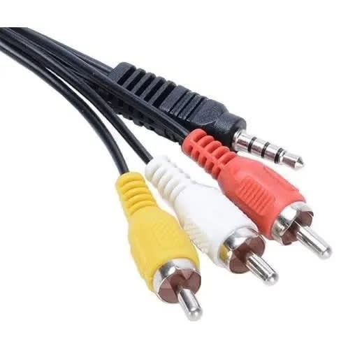 3.5mm Jack Plug Male To 3 Rca Audio Aux Adapter Cable
