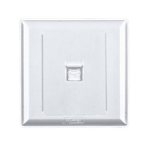 Himel Telephone Socket- Advanced Series- 1 Gang -Rj11 - 4-pin ||HWDA1TSM - Metallic