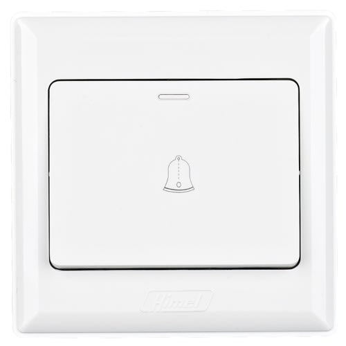 Himel Bell Switch - Advanced Series - 10 Ax - 250 V - 1 Gang||HWDABS - White