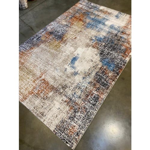 4ft By 6ft Retro Pattern Multicolor Center Turkish Rug
