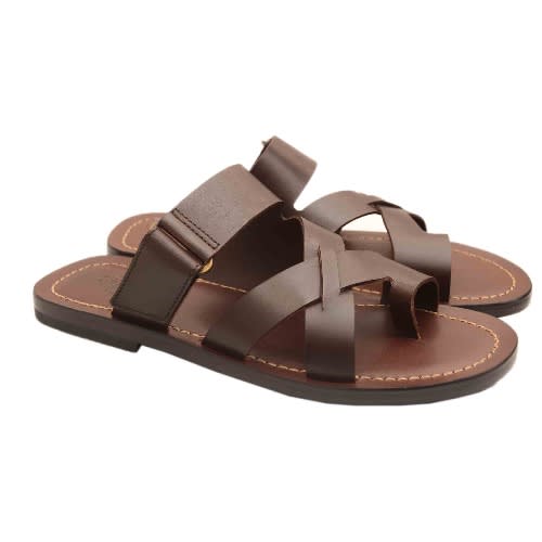 Brown Leather Slippers