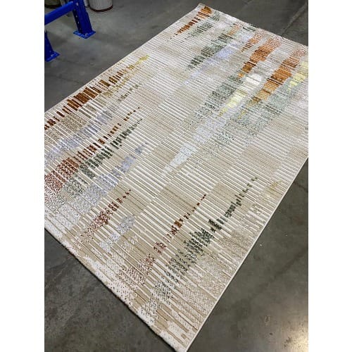 4ft By 6ft Retro Pattern Center Turkish Rug - Multicolor