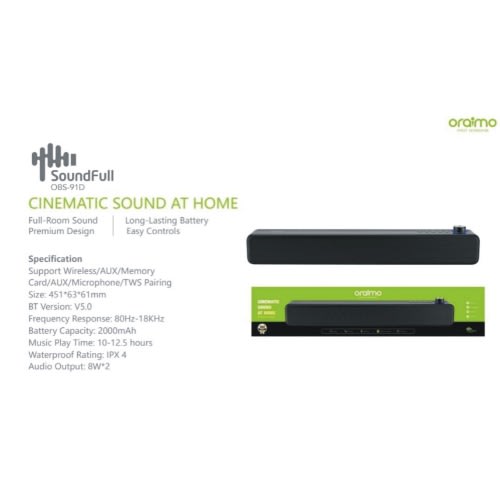Soundfull 12-hours Cinematic Bluetooth -16W Soundbar Speaker