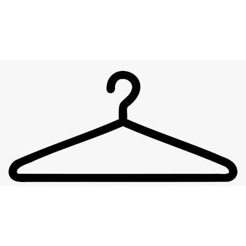 Plastic Hanger With Clips - Pack Of 12
