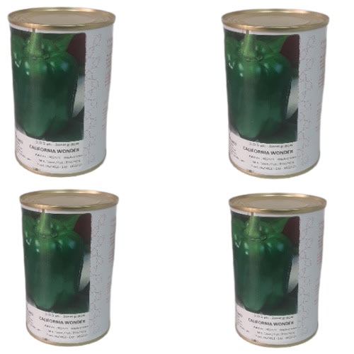 California Wonder Sweet Bell Pepper Seeds - 100 Grams - 4 Tins