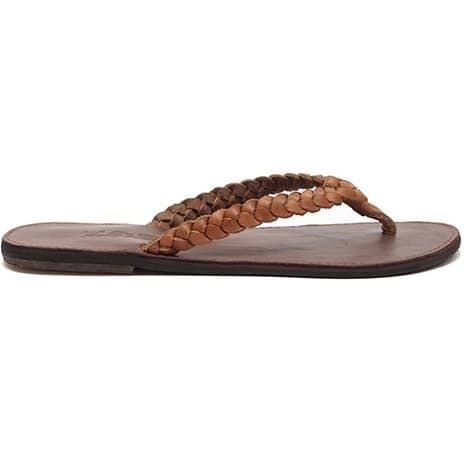 Casual Woven Pam Slippers - Brown
