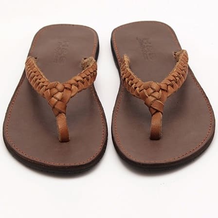 Casual Woven Pam Slippers - Brown