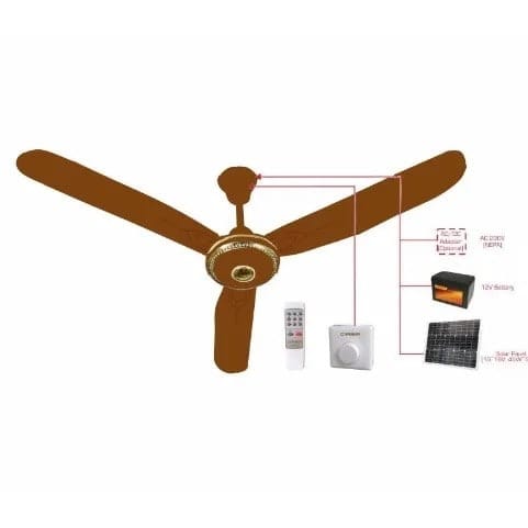 56 Ac Dc Celling Fan -  Brown