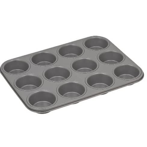 Nonstick Carbon Steel Muffin Pan For Cup Cakes & Cookies - 1 Set Of 12 Cups