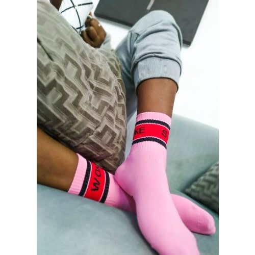 Comfy  Crew Socks - Pink