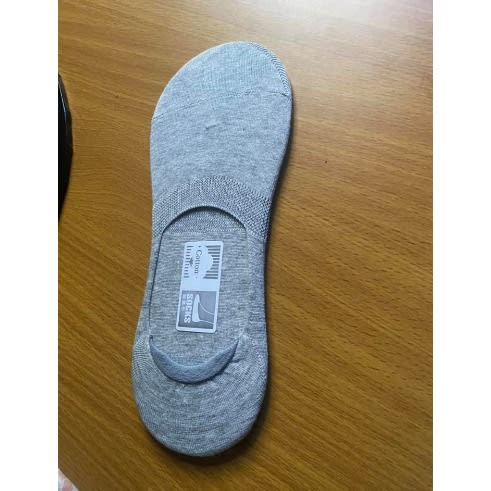 Men's Cotton Invisible  Socks -  Grey