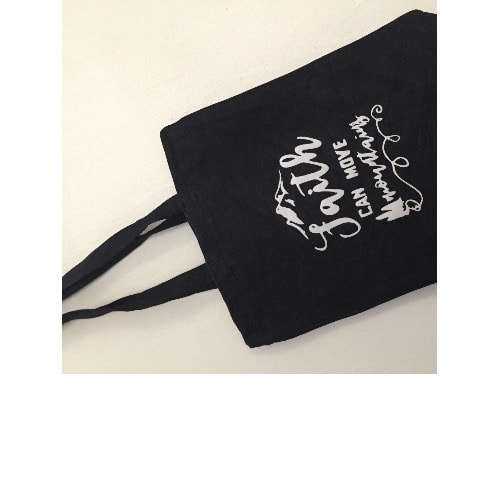 Faith Can Move Mountains Design Tote Bag - Black