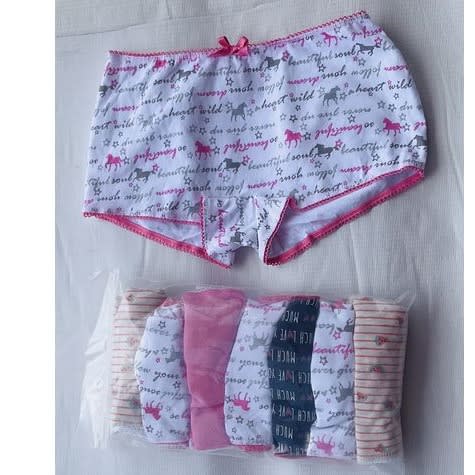 5-6yrs 7 Pack Colored Girls Briefs- B4
