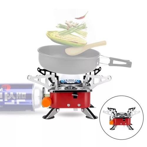 Outdoor Auto Ignition Foldable Camping Gas Cooker - Free Gas Included