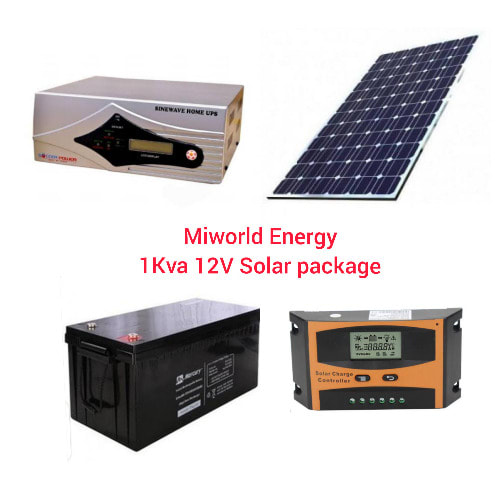 1kva 12v Solar Inverter+100ah Battery