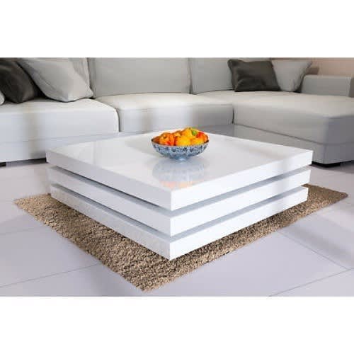 Beyond Coffee Table - 3 Tiers - High Gloss Finish - White